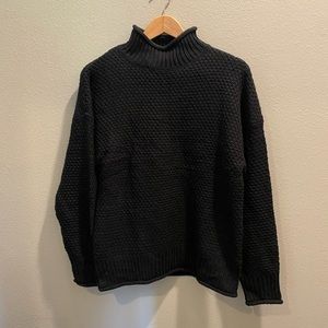 Black turtleneck sweater